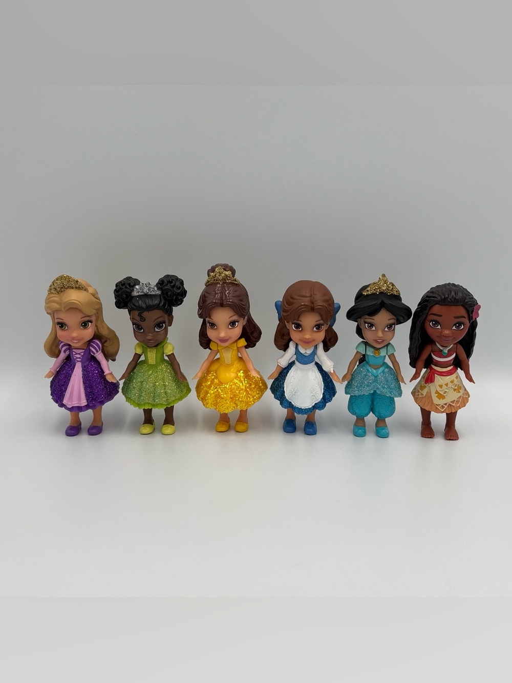 Disney Princess Toddler Doll Toy Lot- Rapunzel Tiana Belle Jasmine Moana Pixar